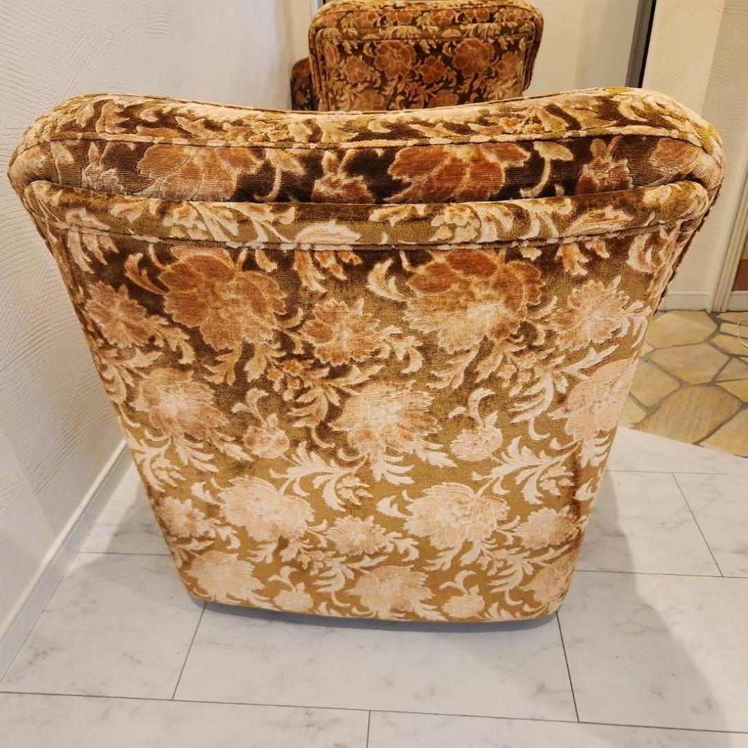 オールドカリモク　old karimoku 金華山　アンティーク　1人掛けソファ