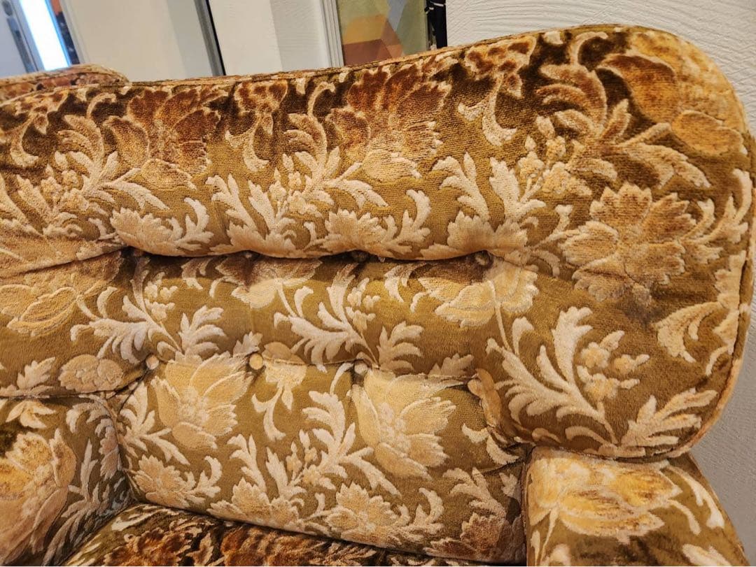 オールドカリモク　old karimoku 金華山　アンティーク　1人掛けソファ