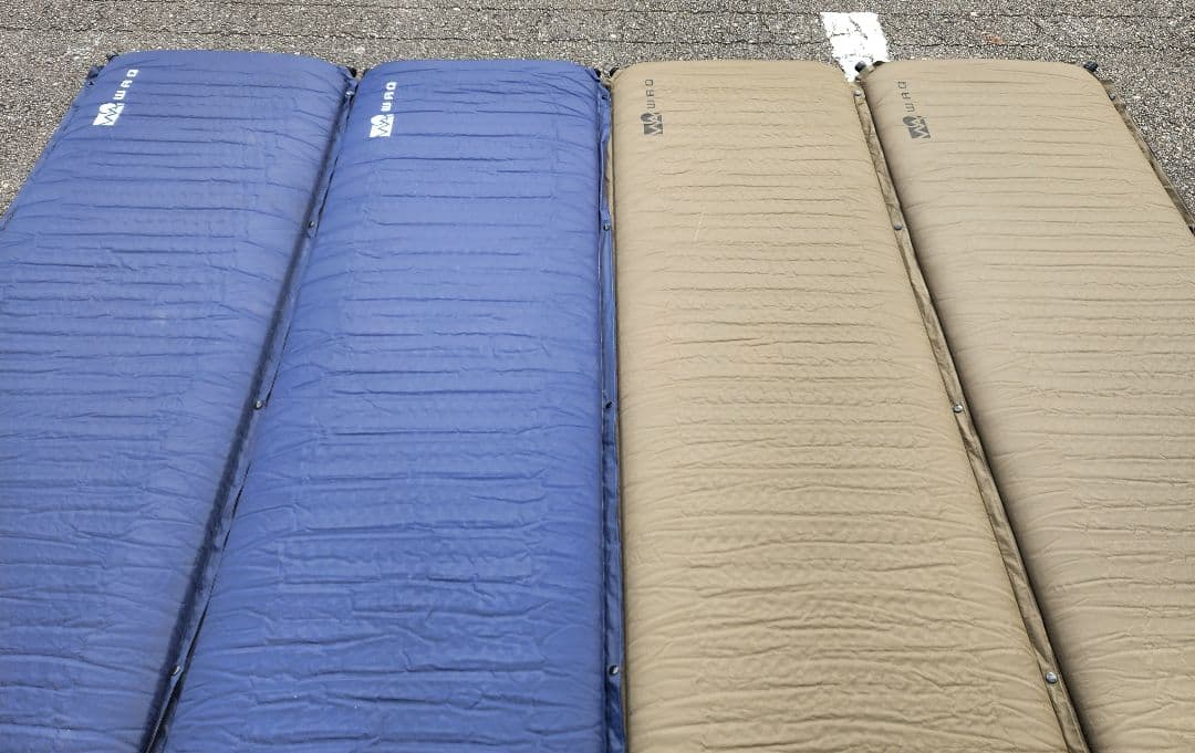 WAQ インフレータブルマット　8cm 2個セット オリーブ