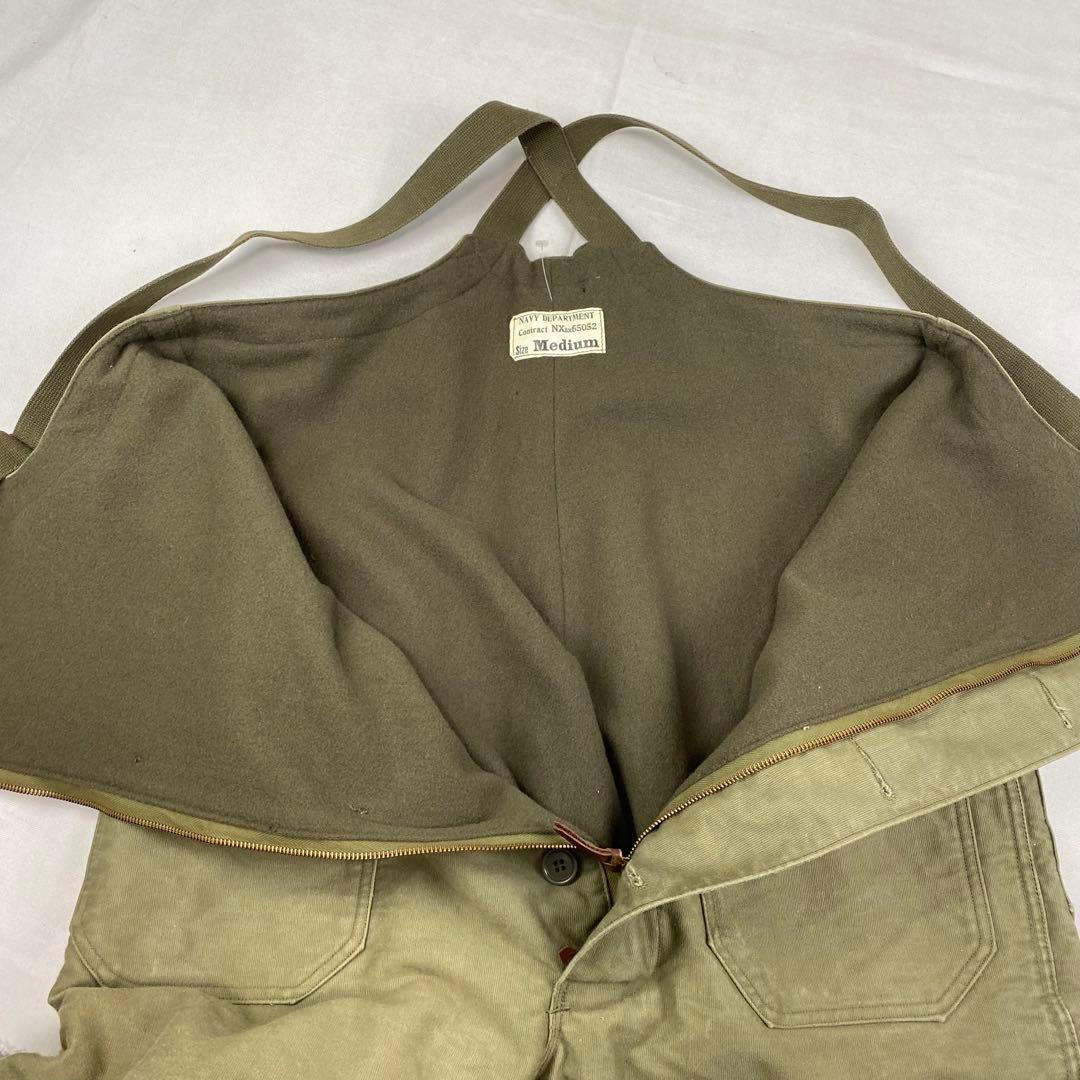 40s ビンテージ US NAVY デッキパンツ N-1 米軍実物 M