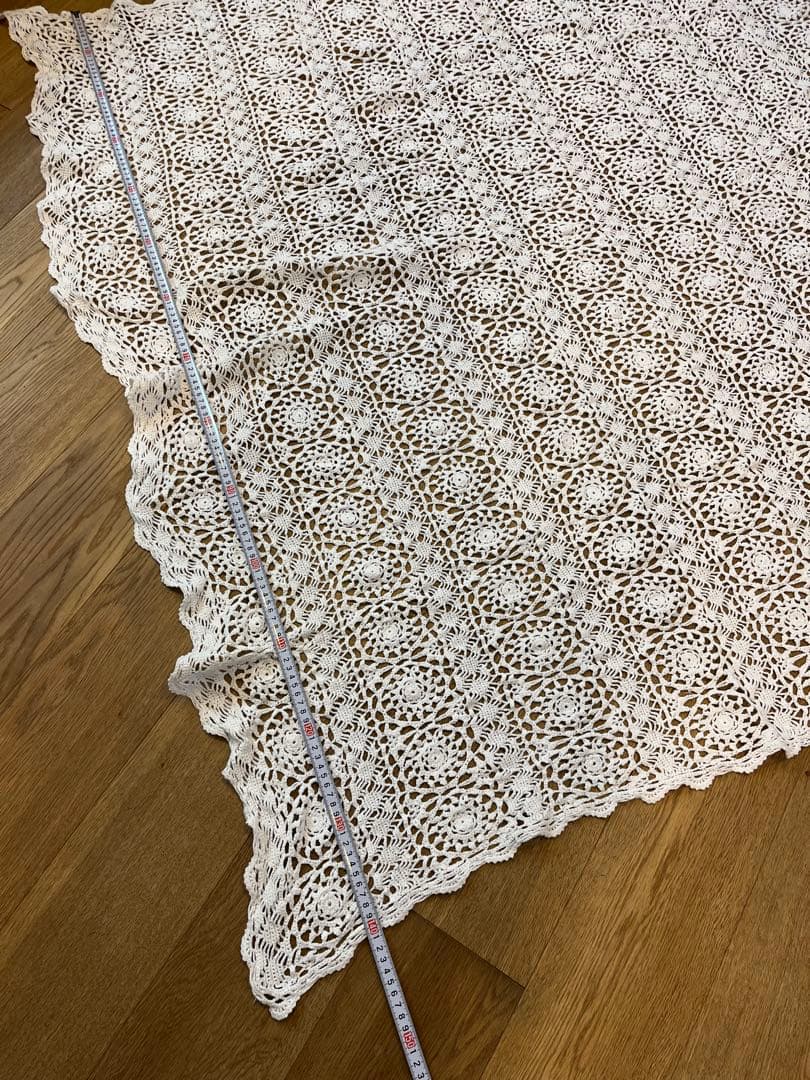 ハンドメイド レース編み テーブルクロス ソファカバー カントリー レトロ 大判