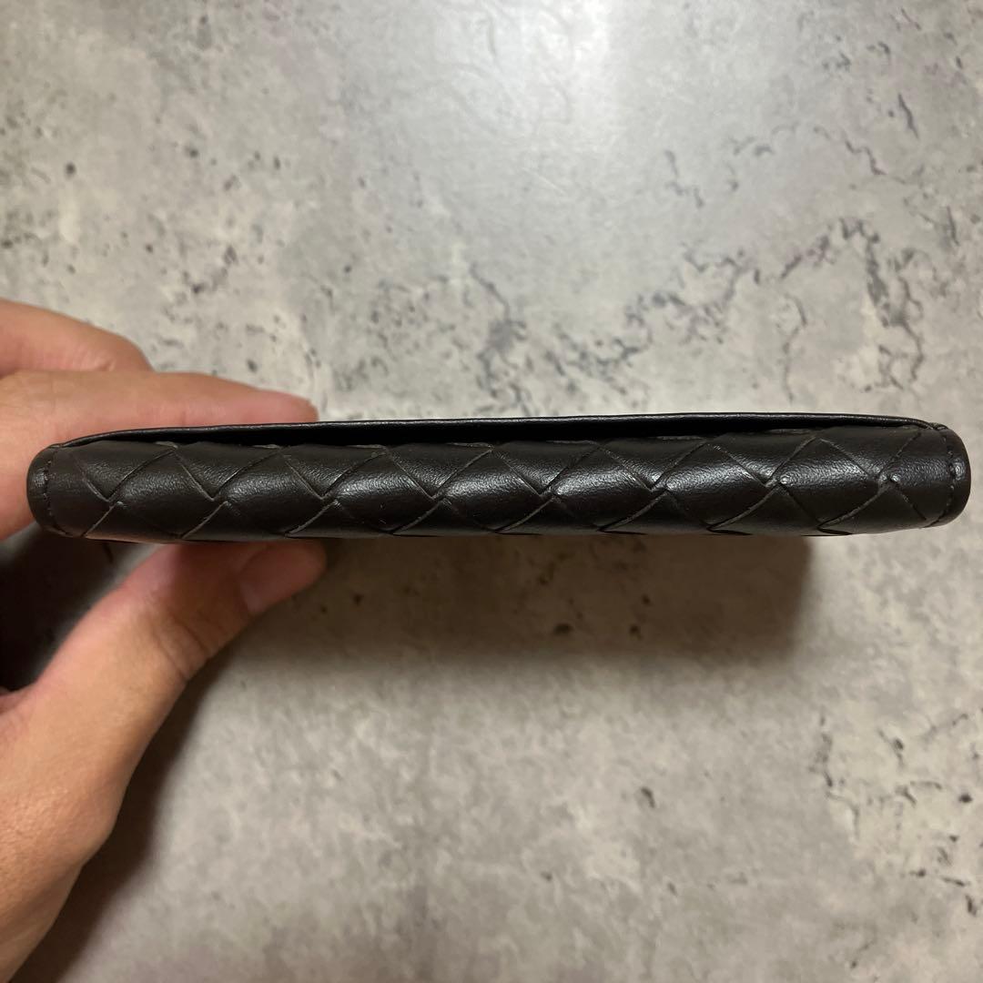 【美品】Bottega Veneta 名刺入れ イントレチャート ダークブラウン