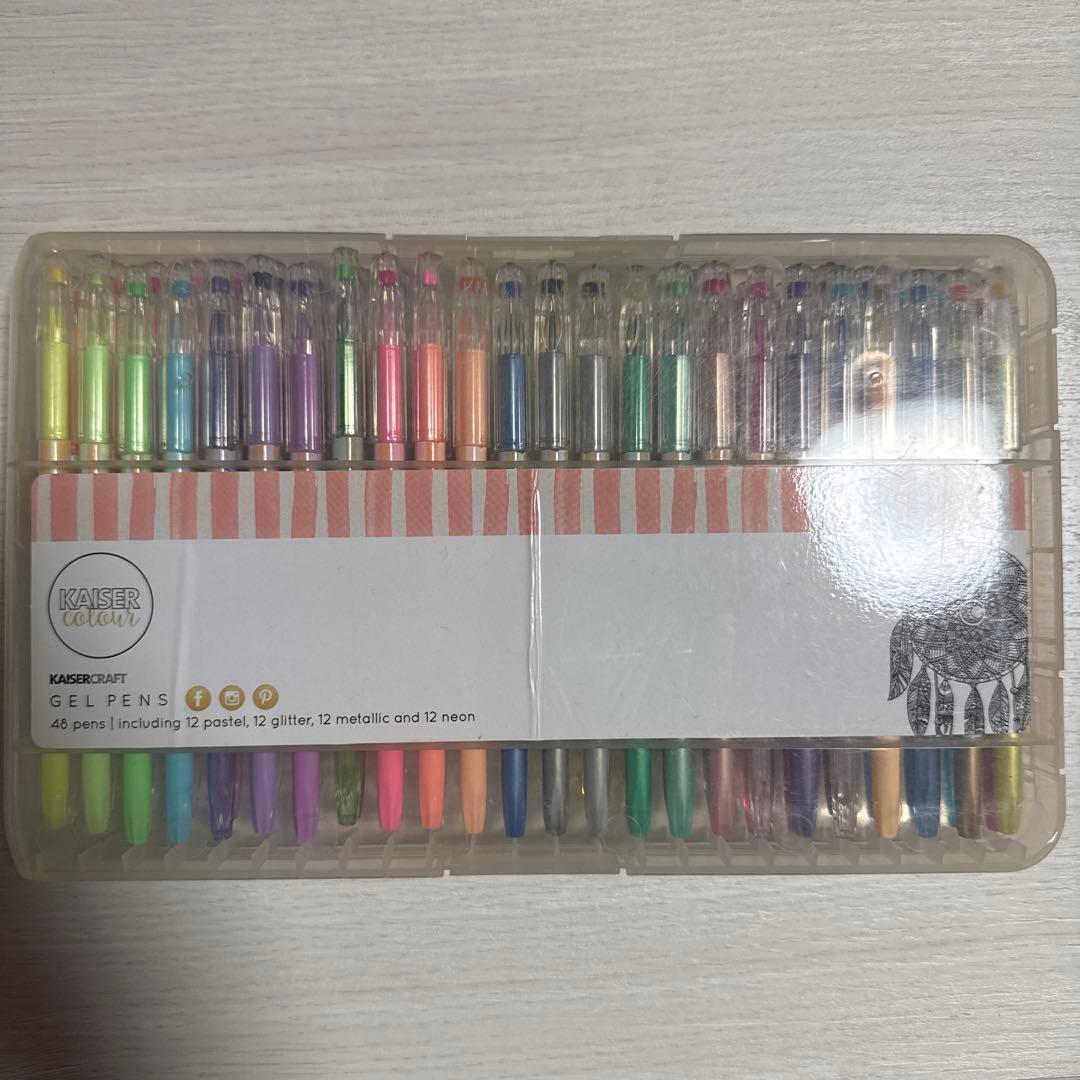 isercraft ジェルペン　パステル&グリッター48色入り