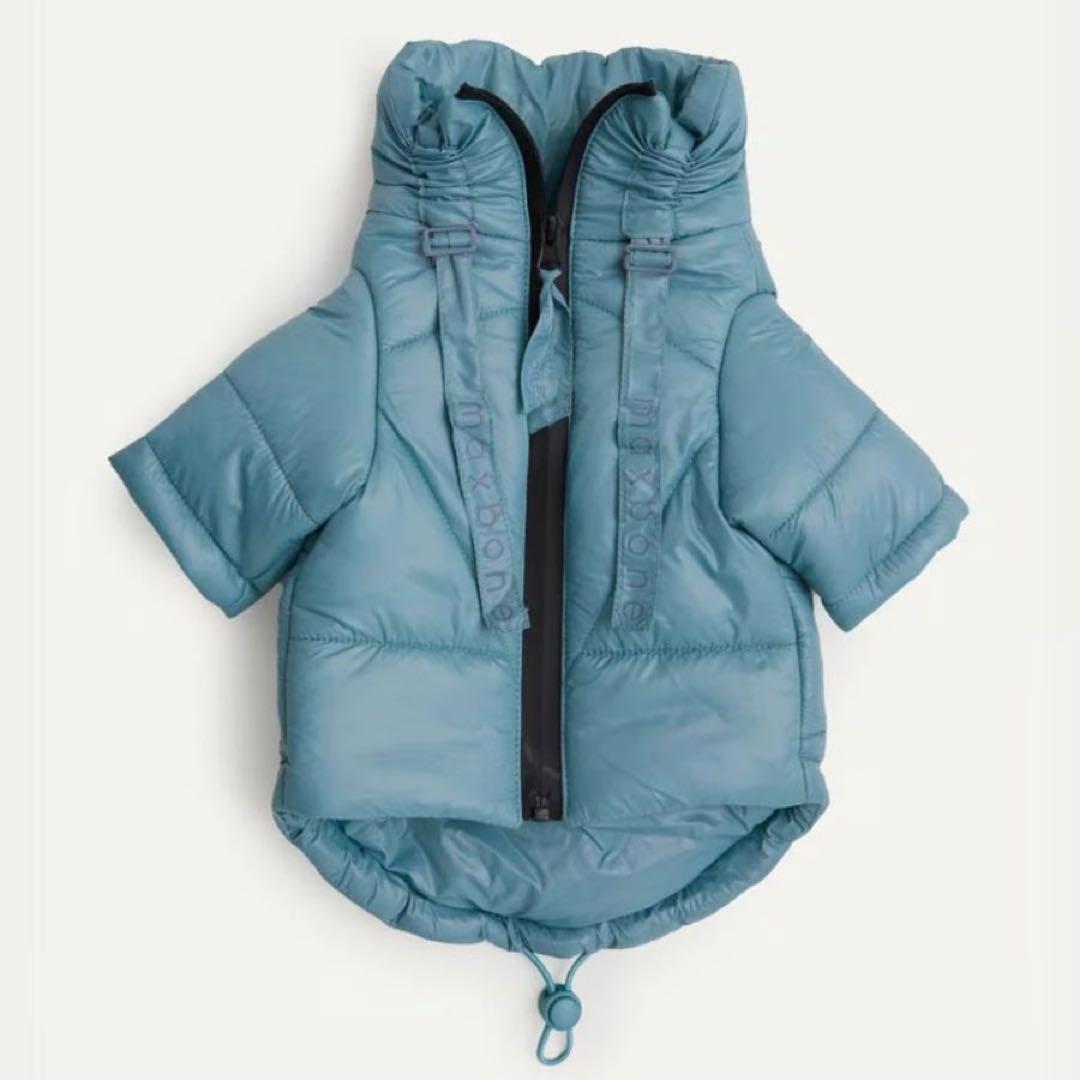 【新品】ダウンウエア/くすみブルー /max-bone/Lサイズ