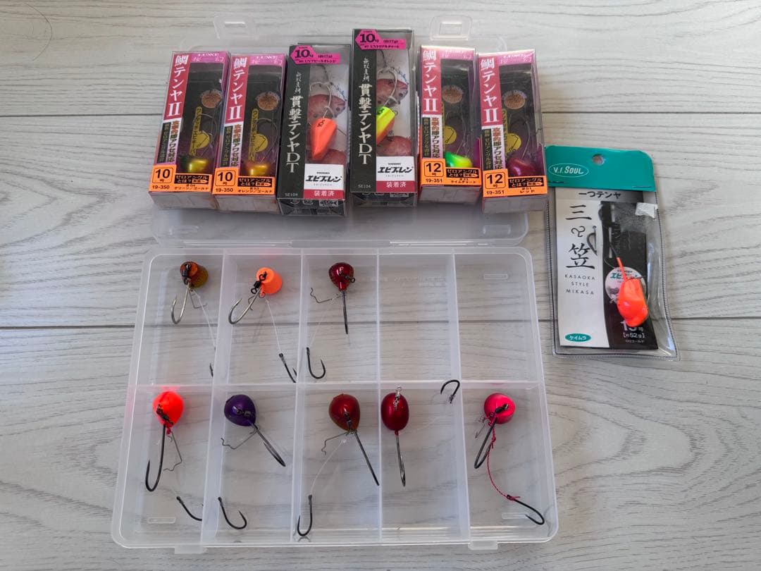 一つテンヤ　TG3個鉛25個　ほぼ未使用