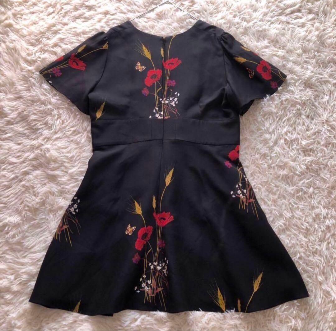 希少サイズ✨ヴァレンティノ【48】シルク混ミニドレス和柄ワンピース定価12.8万