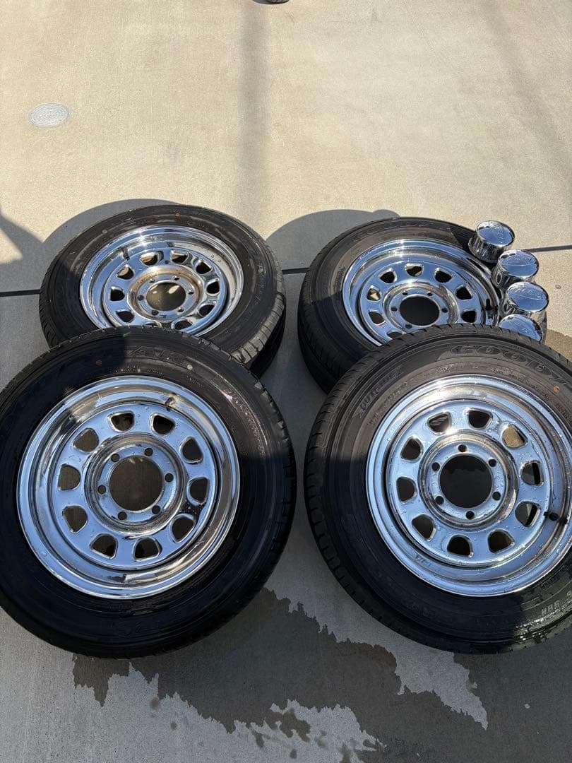 Goodyear 16インチアルミホイールセット 4本 デイトナ、ハイエース