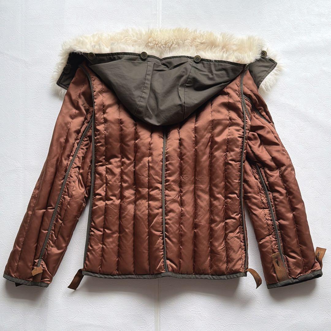 Theory セオリー リアルファー付き モッズコート S カーキ　中綿ライナー