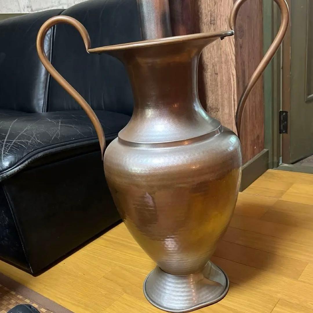 シルバー 金属製 花瓶