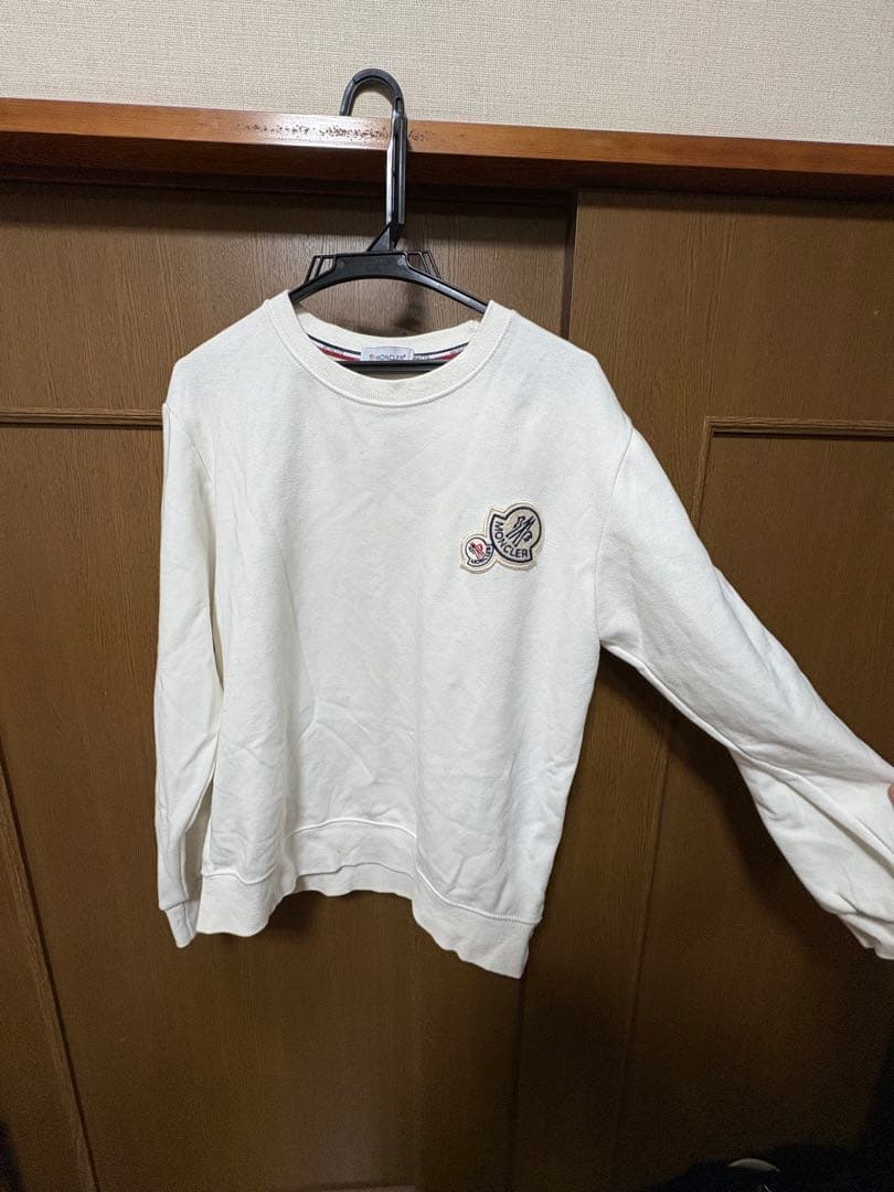 MONCLER ホワイト スウェット トレーナー