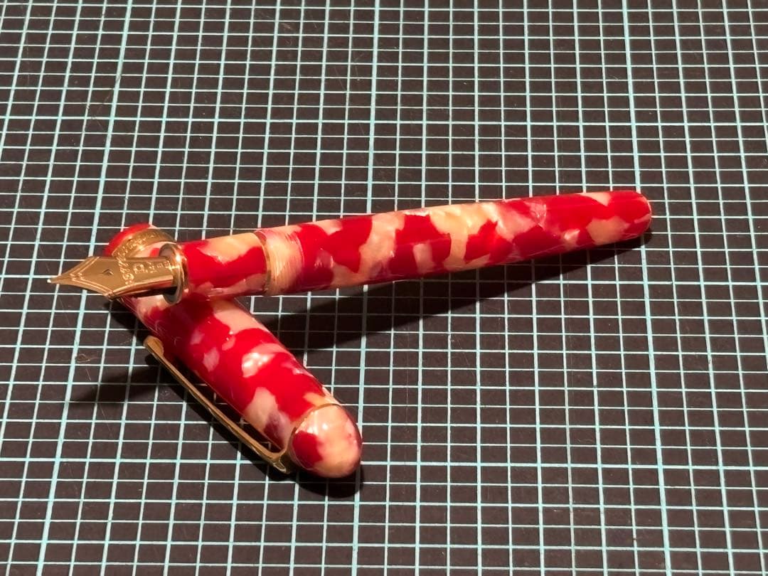 プラチナ　#3776 センチュリー　金魚14K B（未使用）