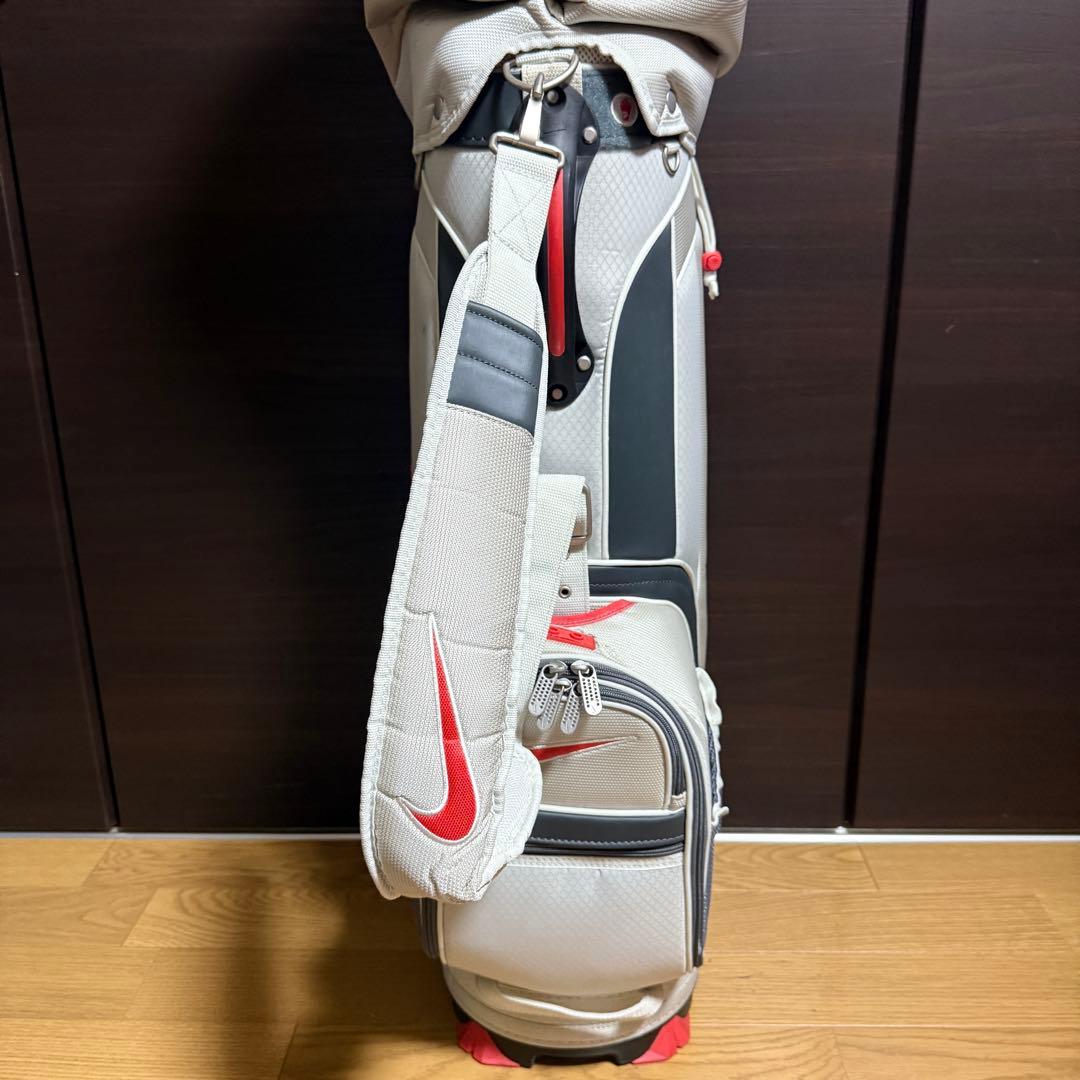 Nike golf キャディバッグ ゴルフバッグ ホワイト/レッド