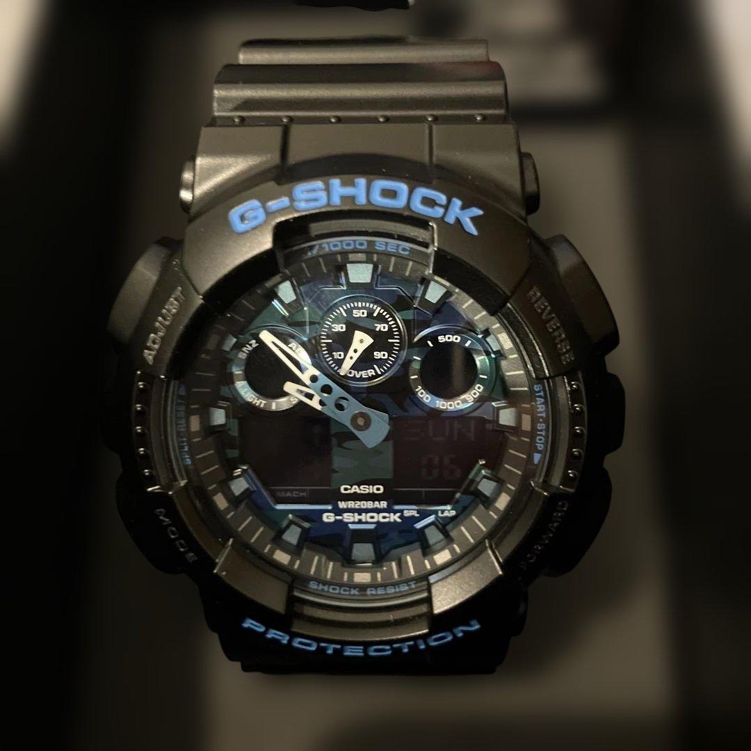 新品未使用　G-SHOCK GA-100CB-1AJF ブラック/ブルー