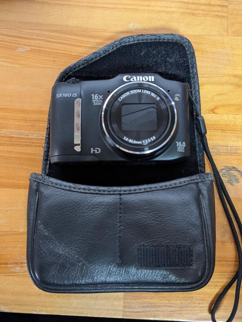 【動作確認済】Canon SX160 IS コンパクトデジカメ＋ケース＆SDHC