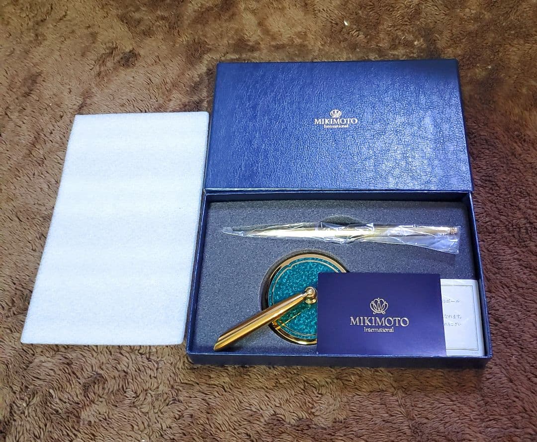 ​【未使用】MIKIMOTO ミキモト デスクペン＆スタンド パール(本真珠)付