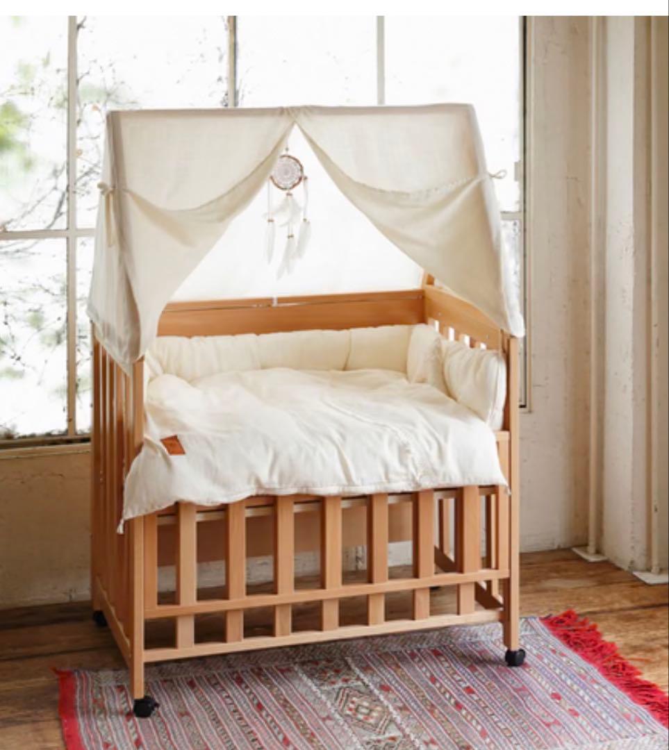 ディモア　プレイハウス付き　5wayミニベッド&デスク/ ベビーベッド 日本製