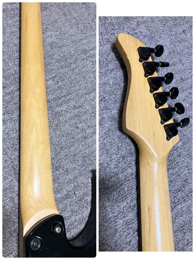 フェルナンデス　フロイドローズ ブラック　旧アクティブ回路　パッシブエレキギター