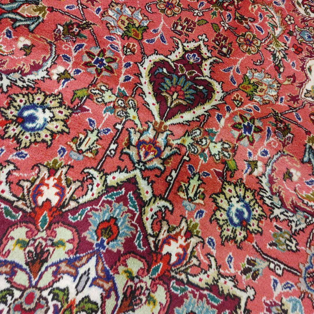 ペルシャ絨毯 302x197 手織り 美術品 タブリーズ産 クリーニング済み