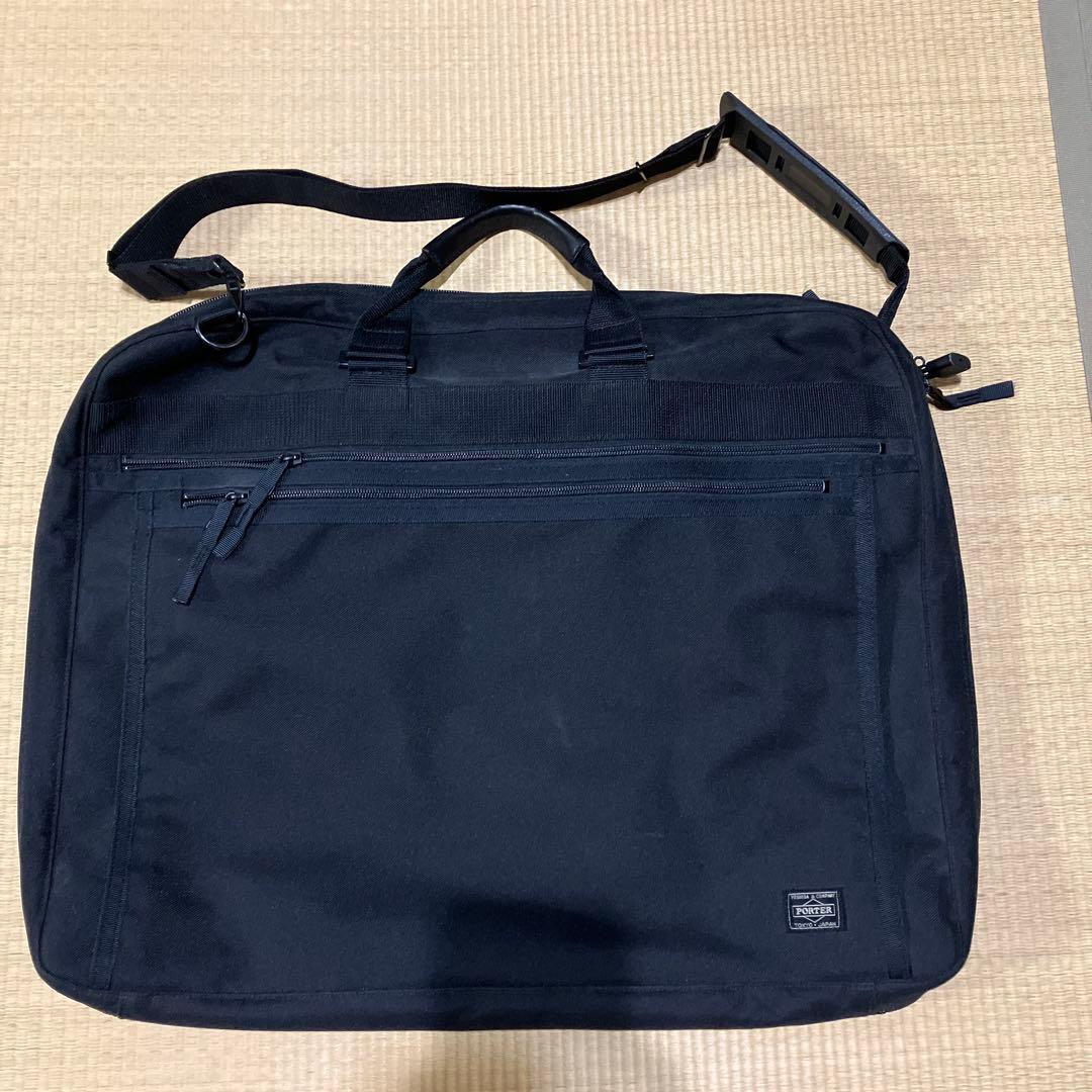 PORTERガーメントケースブラックナイロン製