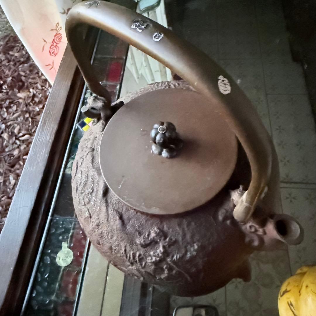 大雪特価‼️25日20時迄あったまろTETSUBIN 亀文堂姥口陽刻「松風」銘鉄瓶