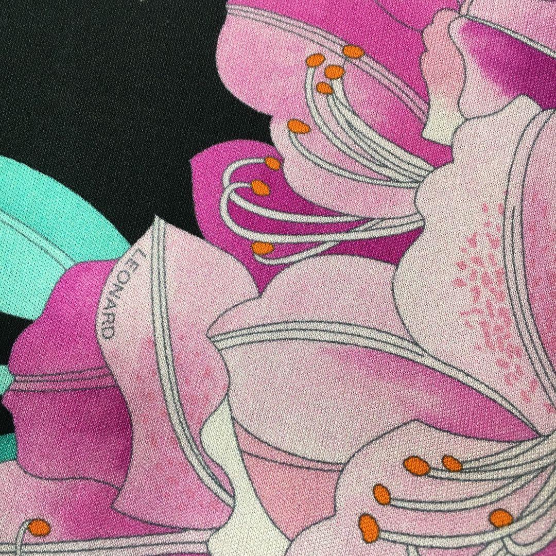 近年美品　LEONARD レオナール シルク　ニット　アンサンブル　カーディガン