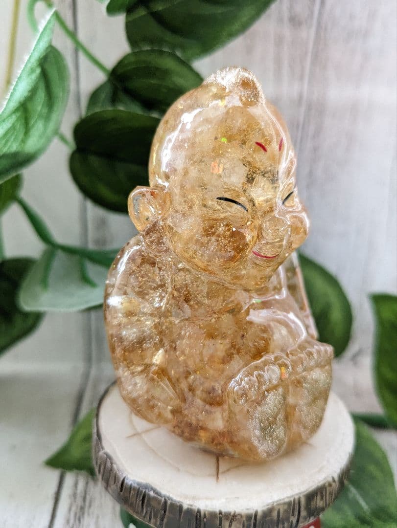 【やま】シトリンのビリケンさん形オルゴナイト☆他１１点
