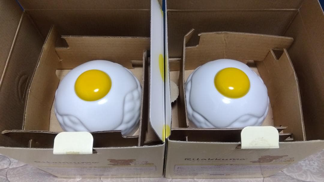 リラックマ レリーフ茶碗 陶器 日本製 全２種セット 2011年＜新品・未使用＞