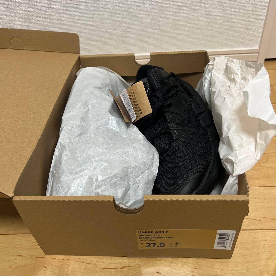 UNPRE ARS 2 バスケットシューズ 27.0cm 黒