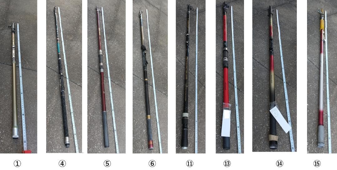 Ⓑ　釣り竿まとめ売り　８本