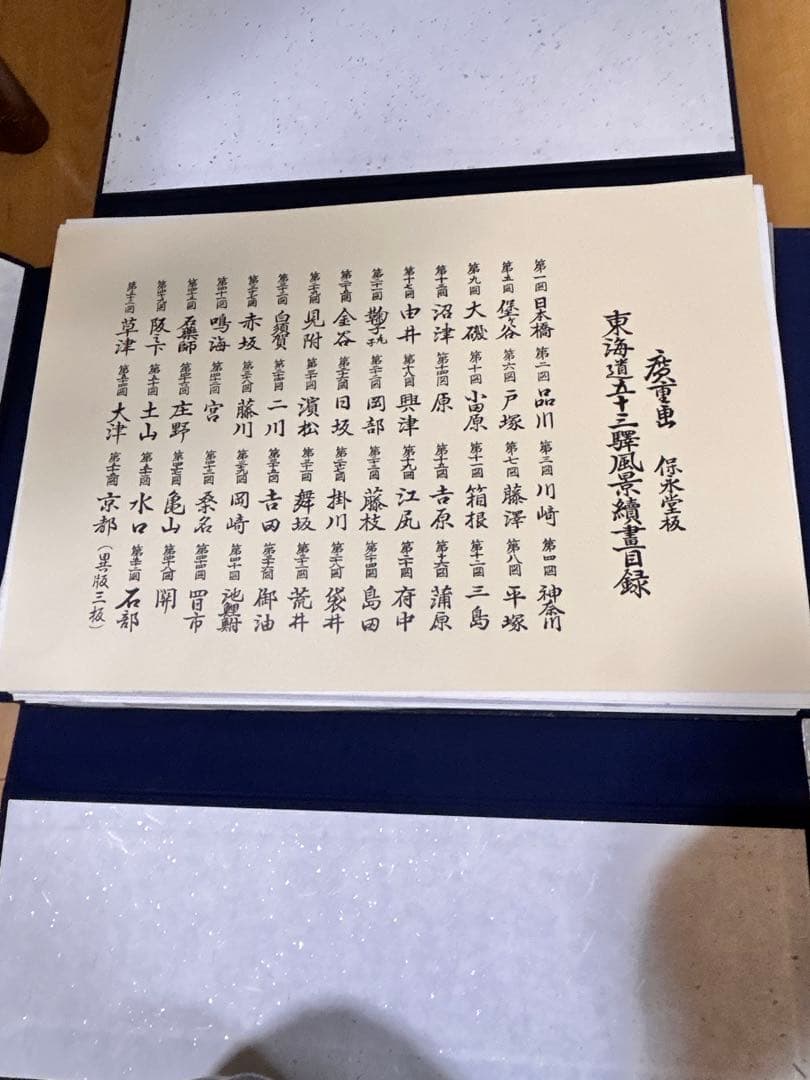 骨董品　歌川広重　東海道五十三次　版画　版画全55枚＋1枚