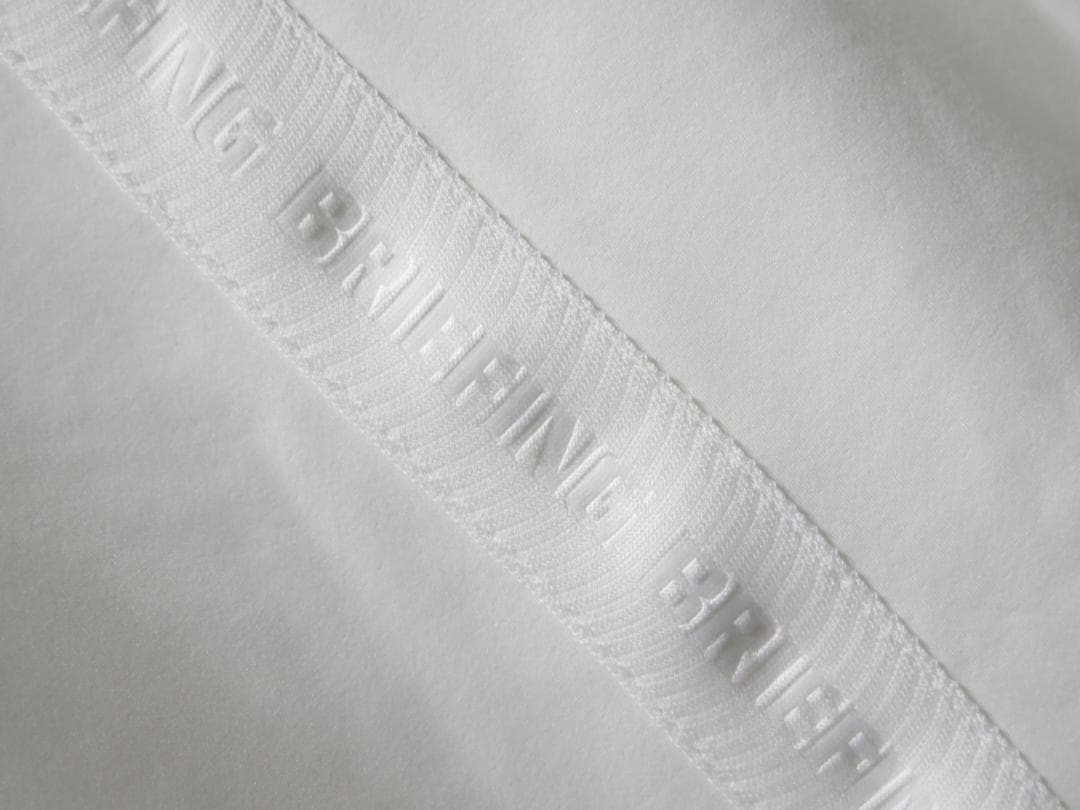 ⓁBRIEFING GOLF ブリーフィングゴルフ 背面ロゴハーフジップシャツ白