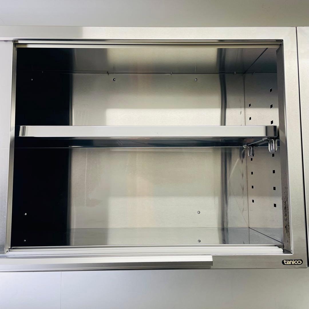 ❶タニコー 業務用 ステンレス 吊戸棚 引戸 150×60×35