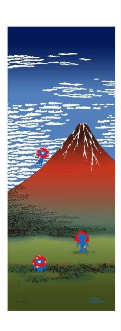 万博　ミャクミャク　赤富士　手ぬぐい　新品