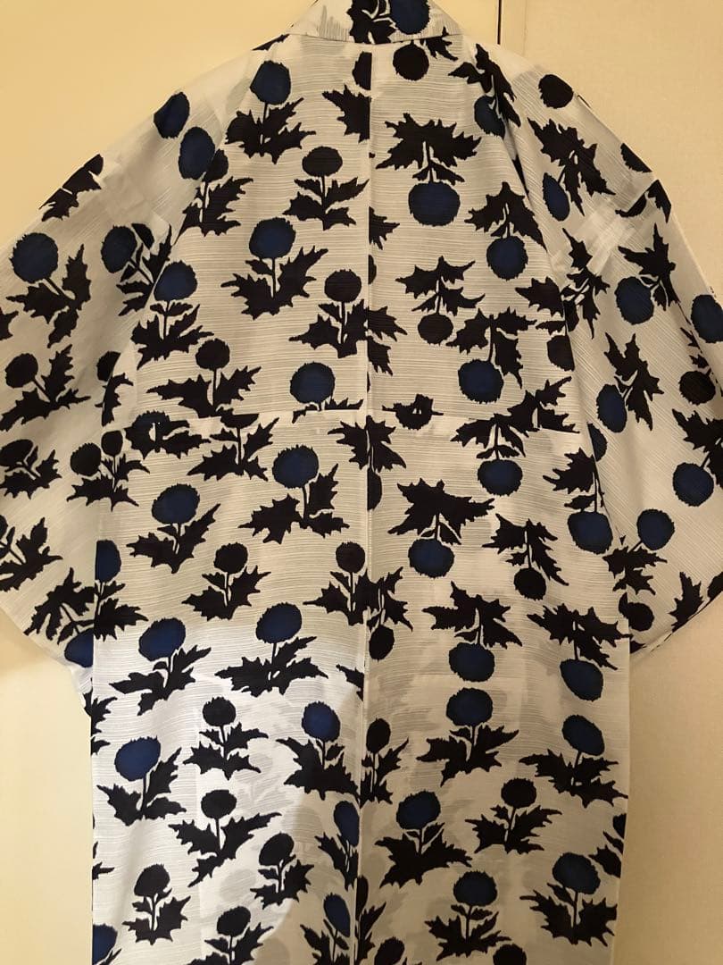 【Momoco】竺仙　浴衣　綿絽　たんぽぽ　手縫い仕立て　プレタMとほぼ同