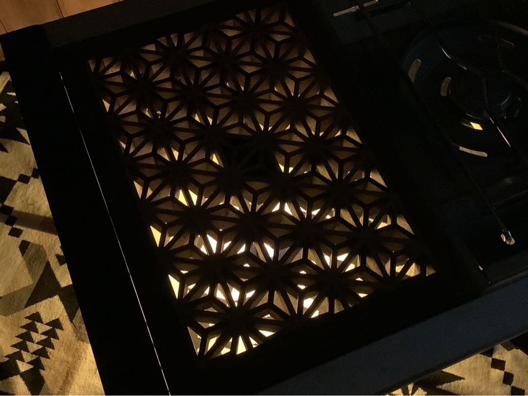 IGT天板　1ユニット　三脚用テーブル　組子細工ヘキサゴン137