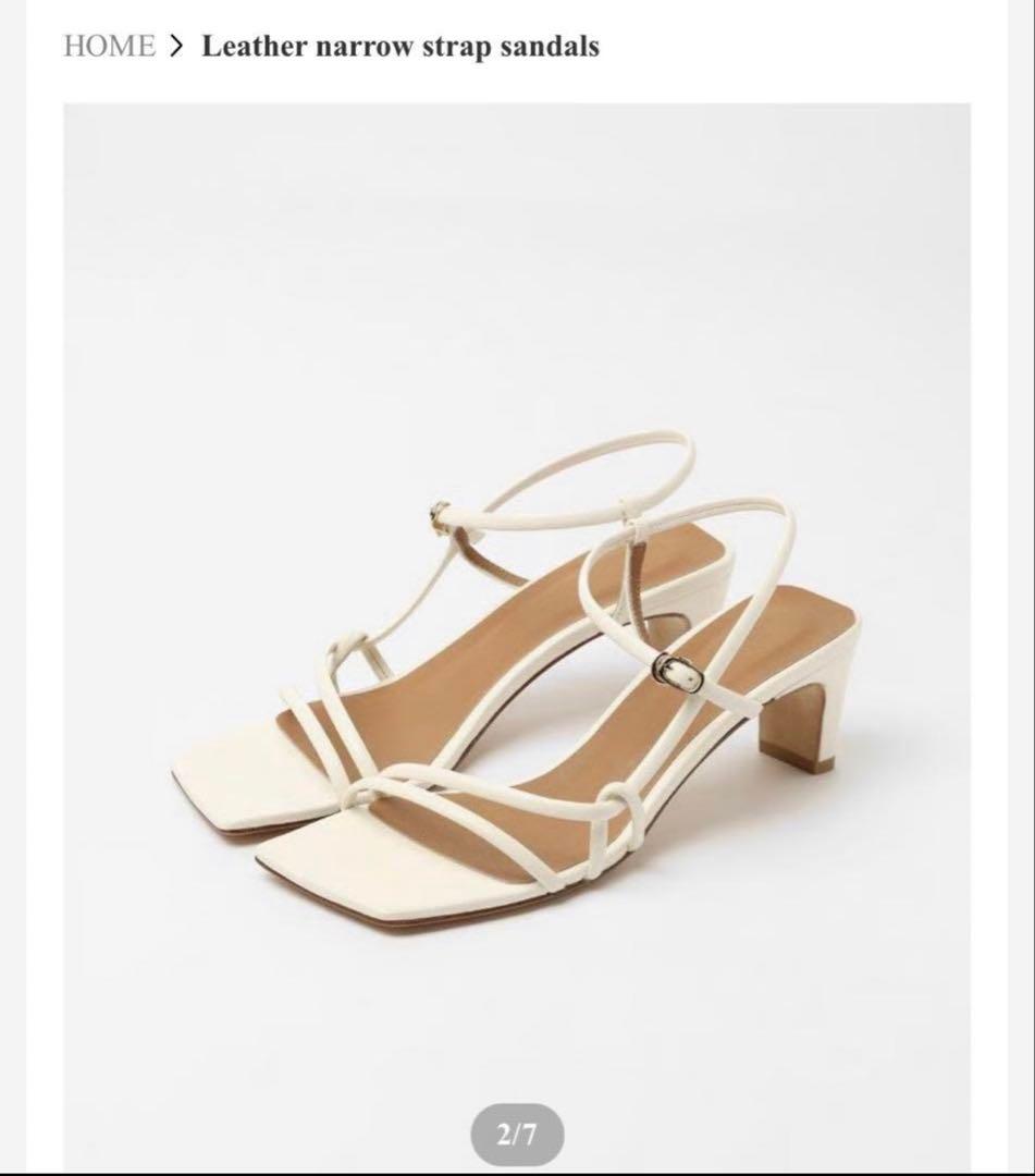 haave.haave レザー ナローストラップサンダル　ブライダルシューズ