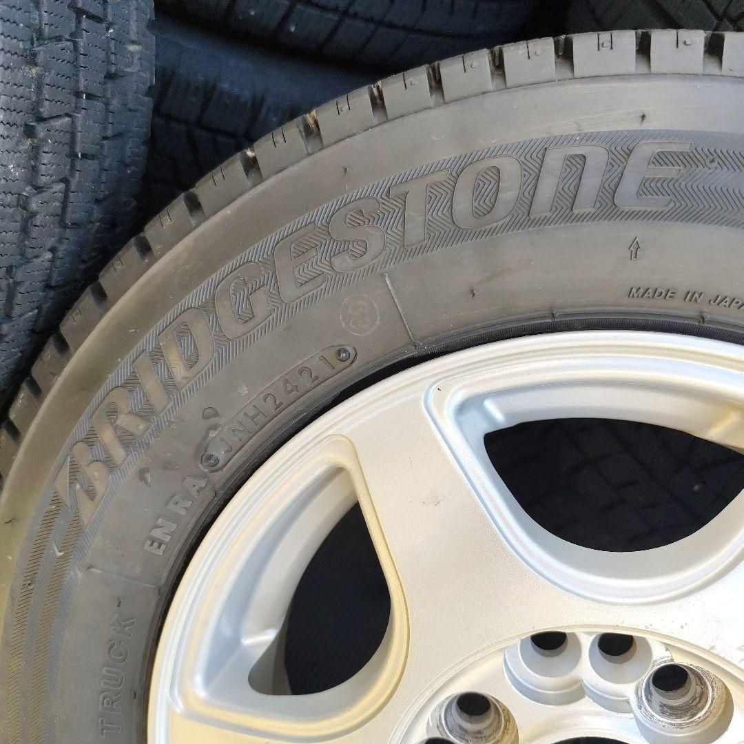 ①ブリヂストン W300 145R12 タイヤ×アルミ セット品 ２本