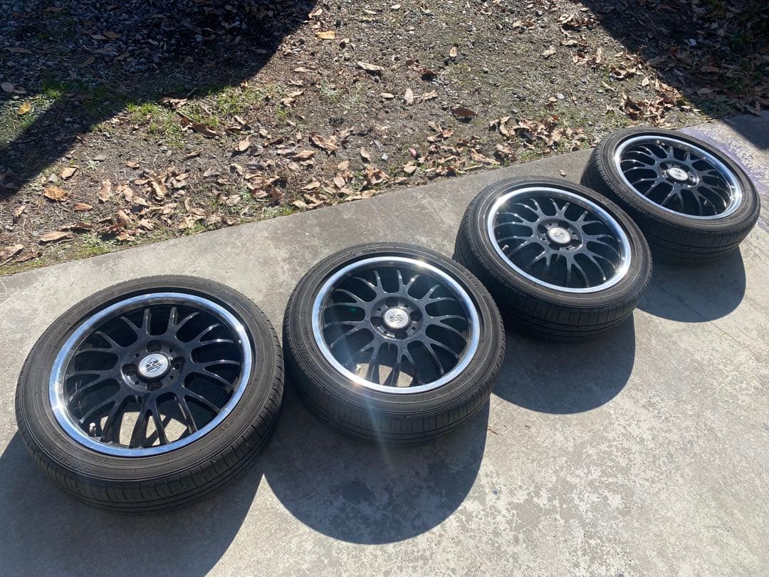 15インチ ホイールセット ブラック/クローム