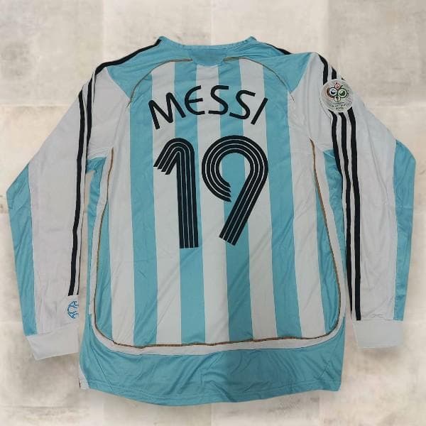 2006W杯 アルゼンチン代表 19# メッシ 長袖 ユニフォーム ホーム