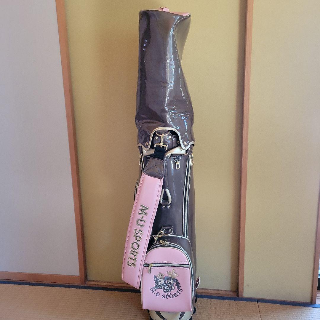 美品 MU SPORTS キャディバッグ キャスター付き レディース