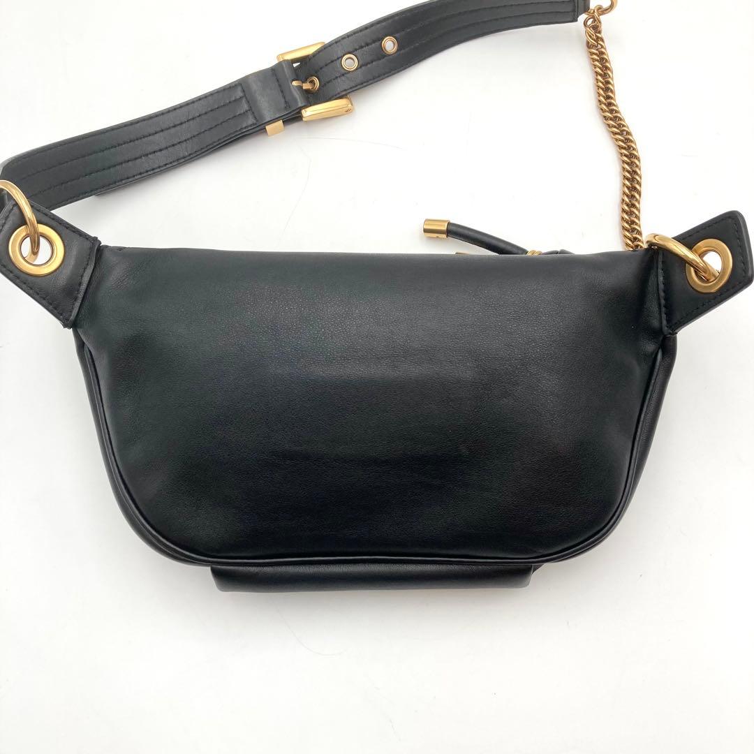 mai！超美品✨ GIVENCHY ウィップ ベルトバッグ 黒 チェーン