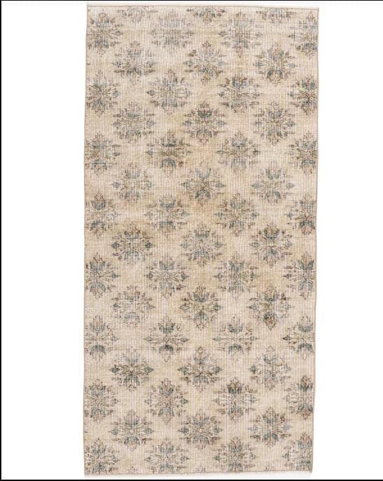 トルコ ヴィンテージラグ A116 ベージュ セージグリーン ダークグリーン