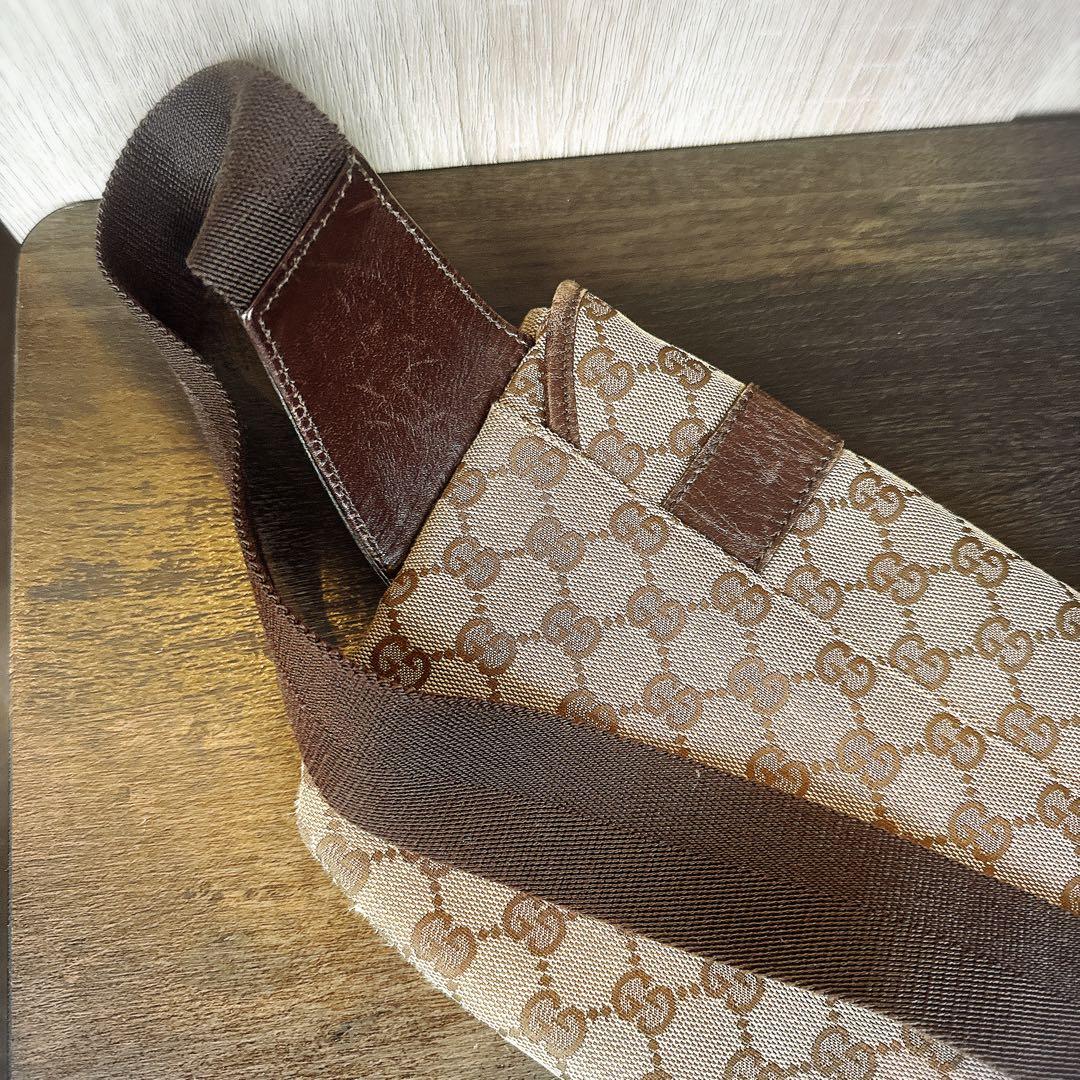【本物】GUCCI グッチ GGキャンバス ウエストバッグ （ボディバッグ）
