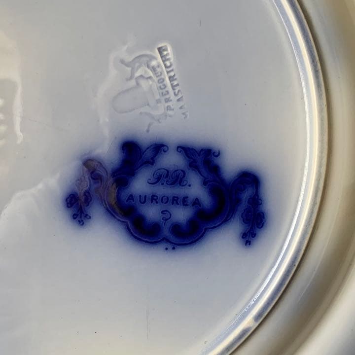 マーストリヒトAurorea 皿 古道具 blue flow ブロカント