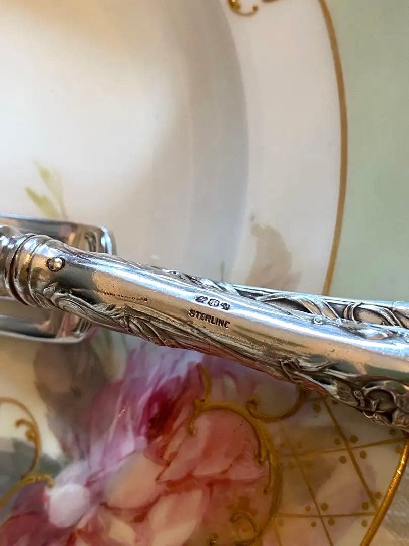 【リード＆バートン】純銀「Les Cinq Fleurs」カトラリー ３本セット