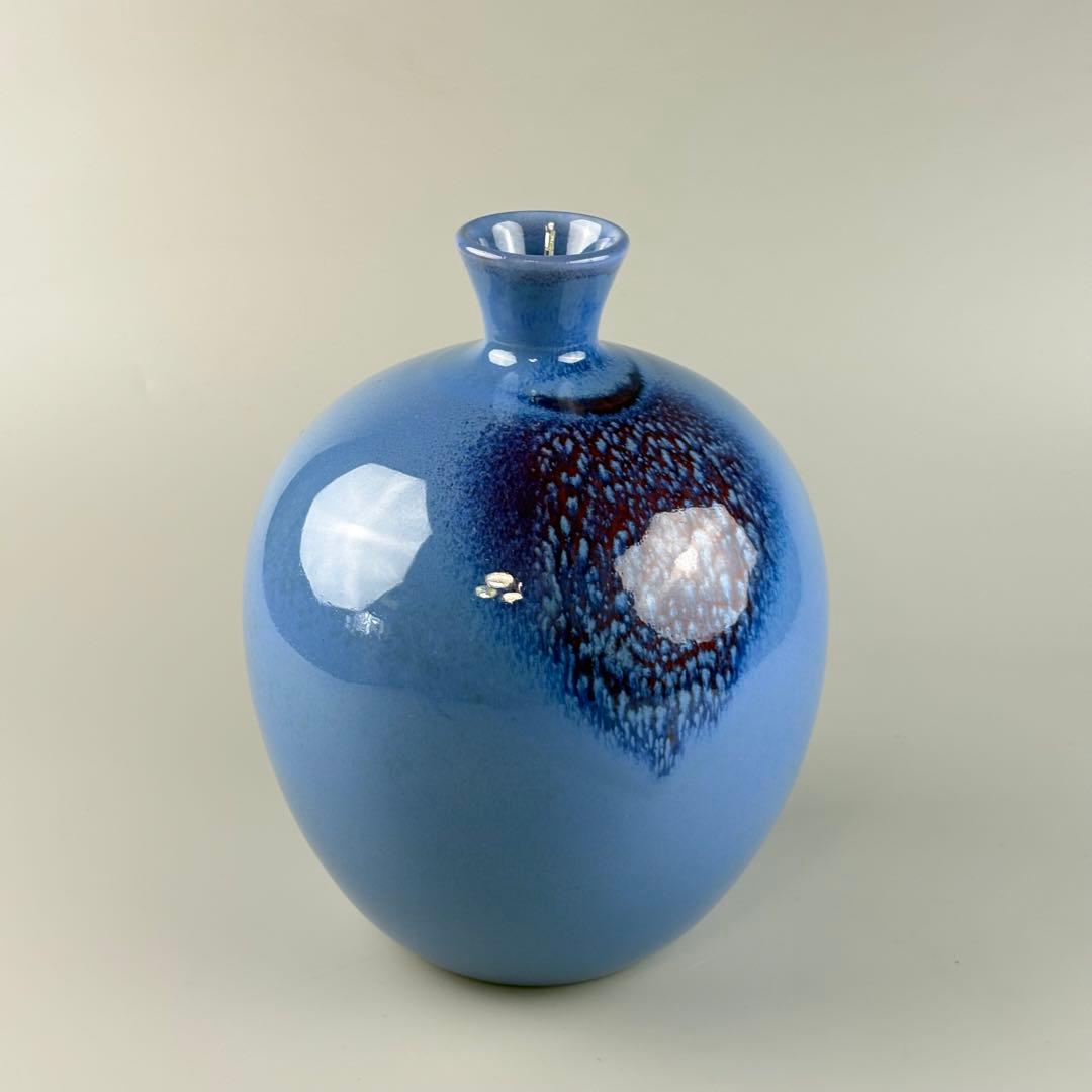 日展作家 有田焼 前田泰昭 辰砂 釣窯 壷 共箱 泰明窯 壺