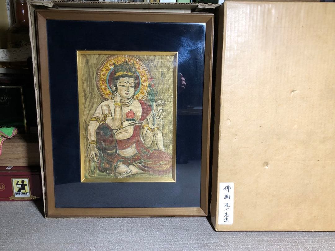 滝川先生佛画。西洋画。昭和時代。1966年。滝川太郎。美品。美術品。