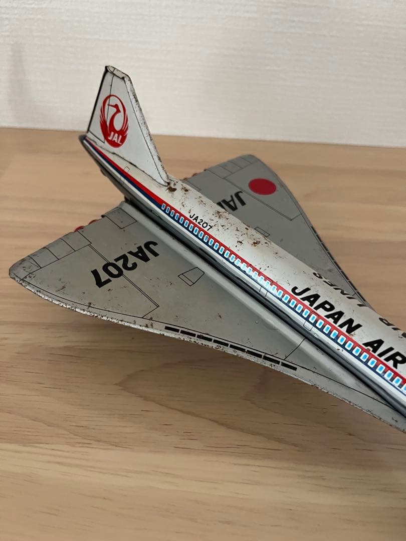 値下★ブリキ飛行機　JAL JA207 コンコルド　1960-1970年代当時物