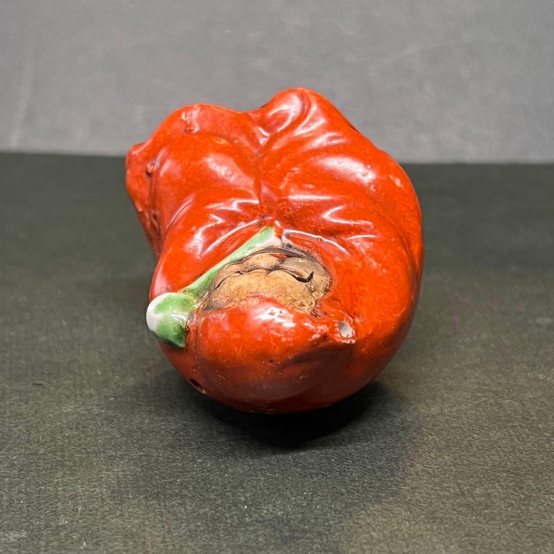 江戸後期〜明治期 古陶 達磨 水滴◎赤釉 だるま 書道具◎文房四宝◎古道具庵々