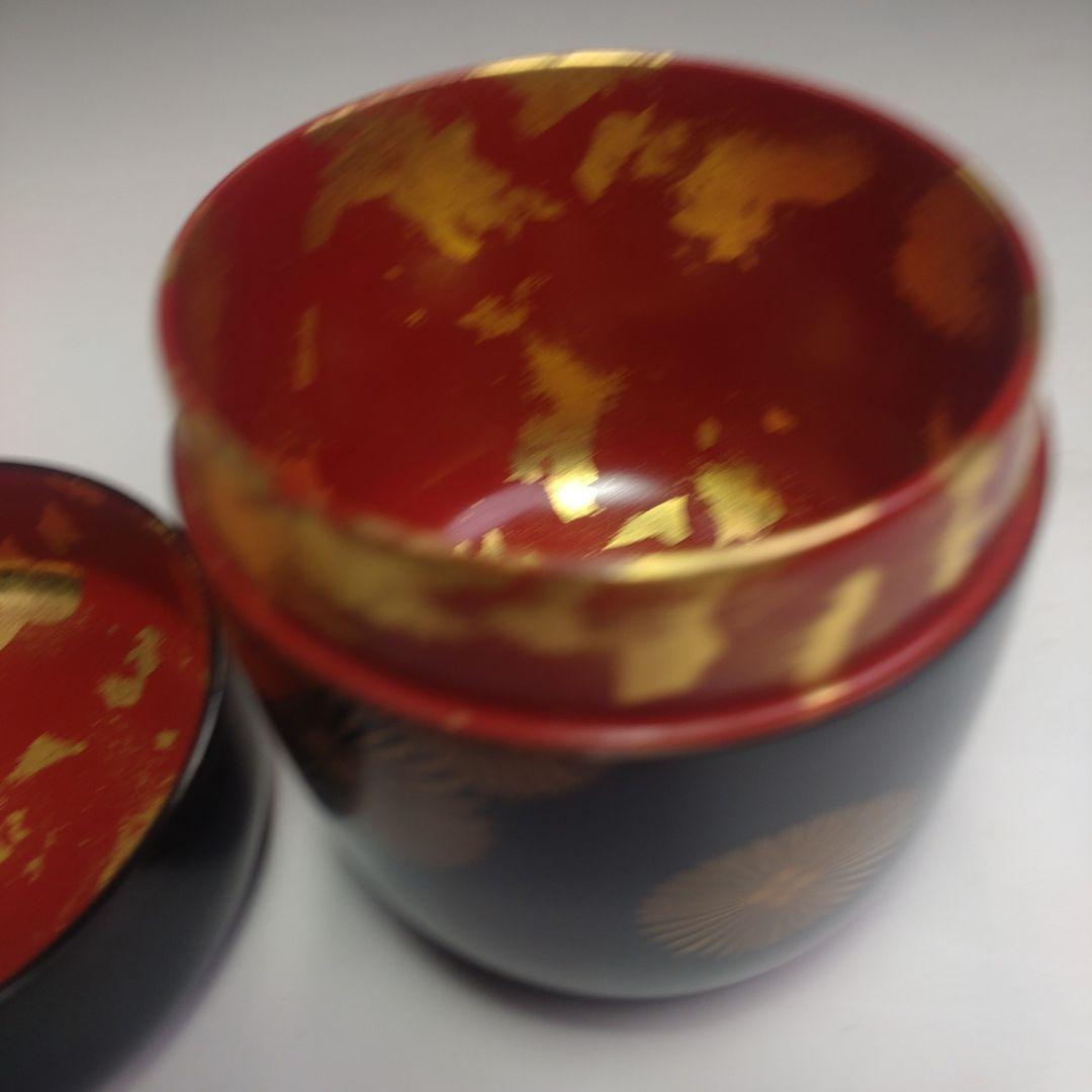 イ162 棗『而妙斎好唐松蒔絵　大棗』『中林香雪　共箱』茶道具　漆塗